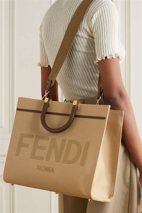 fendi sunshine medium leather tote|fendi sunshine shopper medium.